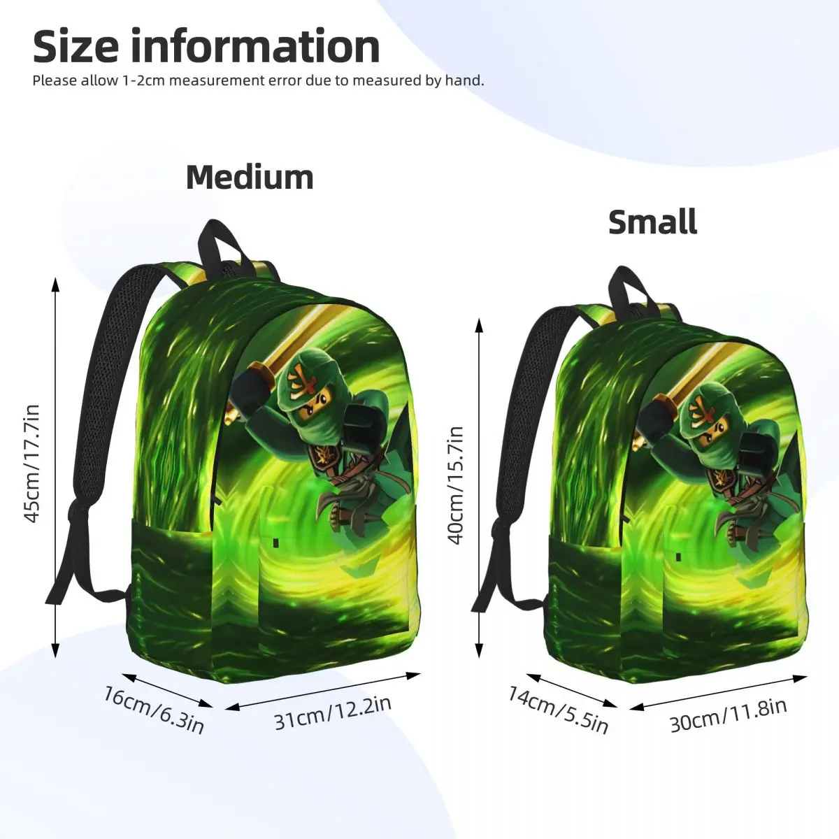 Ninjagos Japanese Manga Backpack Elementary High College School Student Bookbag Teens Daypack Outdoor