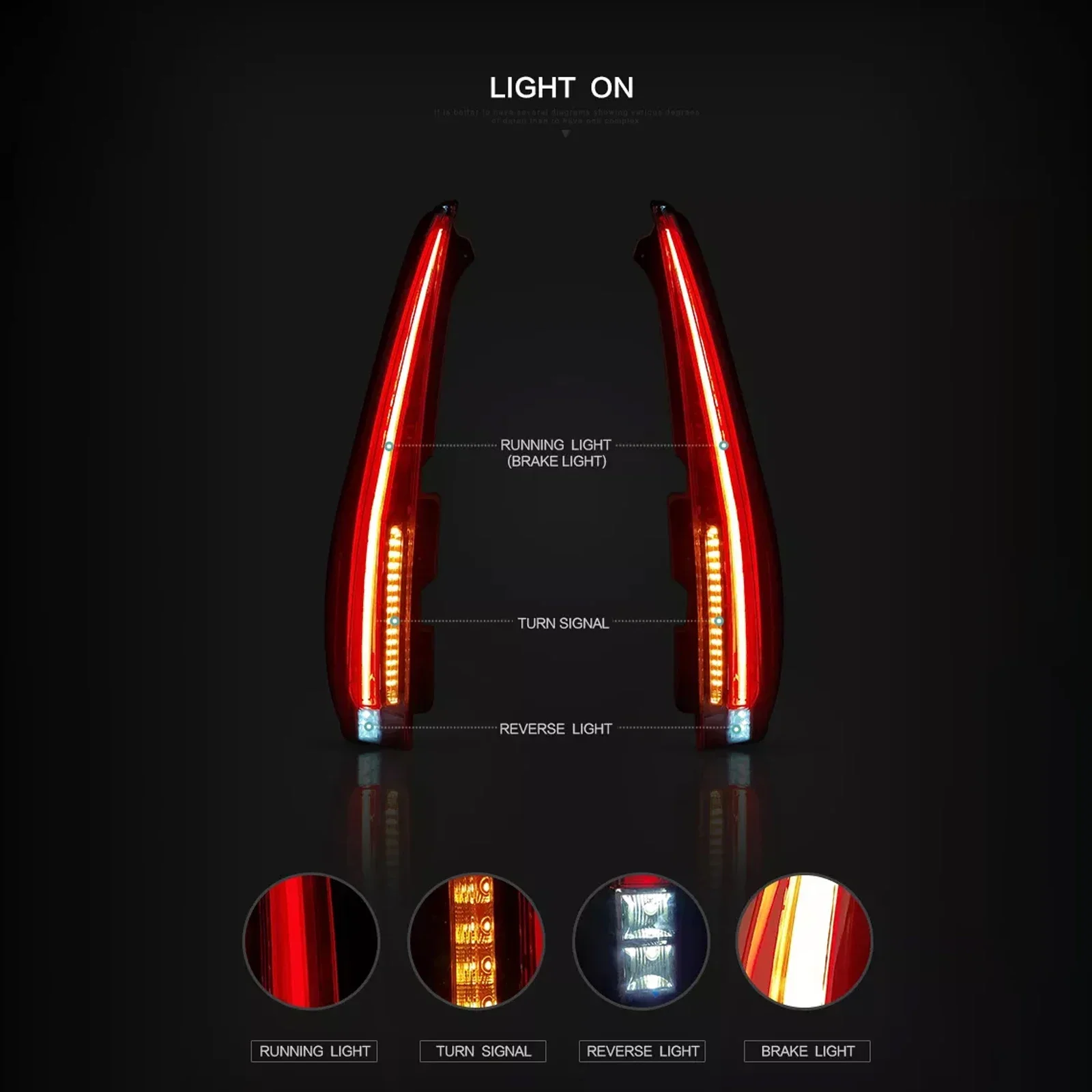 

TYPY New LED Tail Lamp Upgrade Modified For Chevrolet Suburban GMC Taillight 2004-2014 Dynamic Signal Tail Lamp Auto Accessories