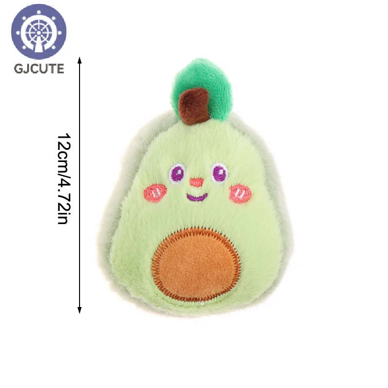 Cartoon Kiwi Fruit Plush Toy Keychain Radish Eggplant Pumpkin Vegetable Soft Stuffed Doll Pendant Car Key Ring Bag Decor images - 6