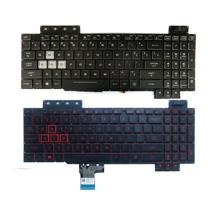 

US Laptop Keyboard With Backlight For Asus TUF FX80 FX504 FX80G FX80GD FX504G FX504GD FX504GE FX80GE FZ80G FX505