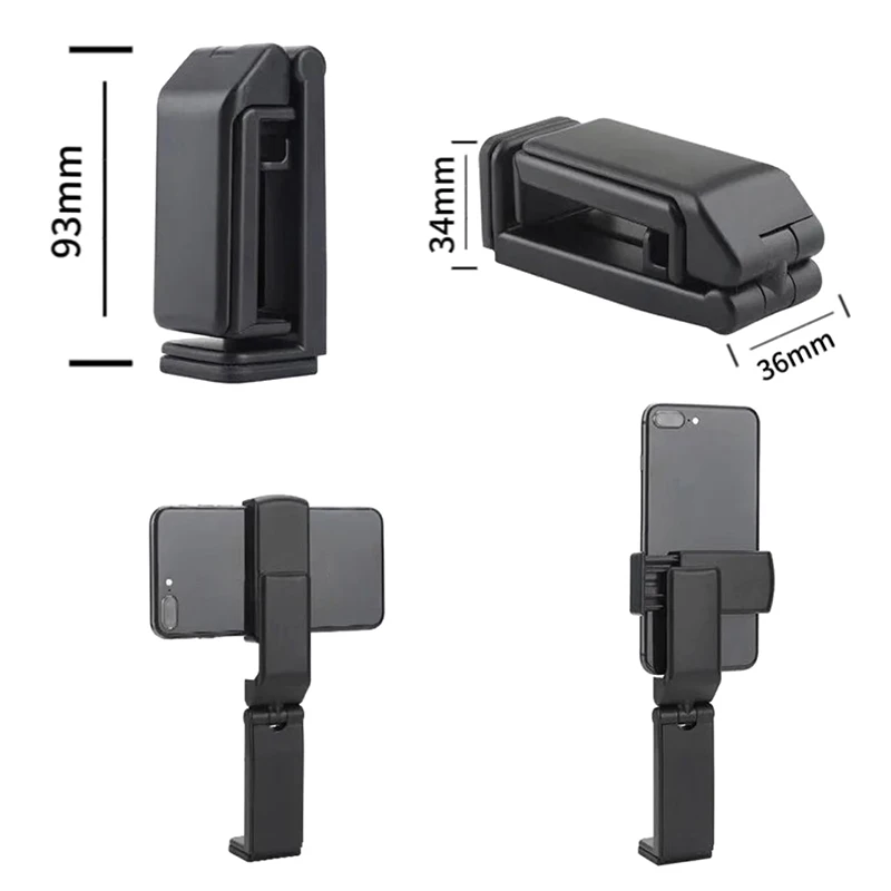 Phone Holder Portable Travel Stand Desk Foldable Adjustable Rotatable Selfie Holding Seat Back Phone Clip Stand