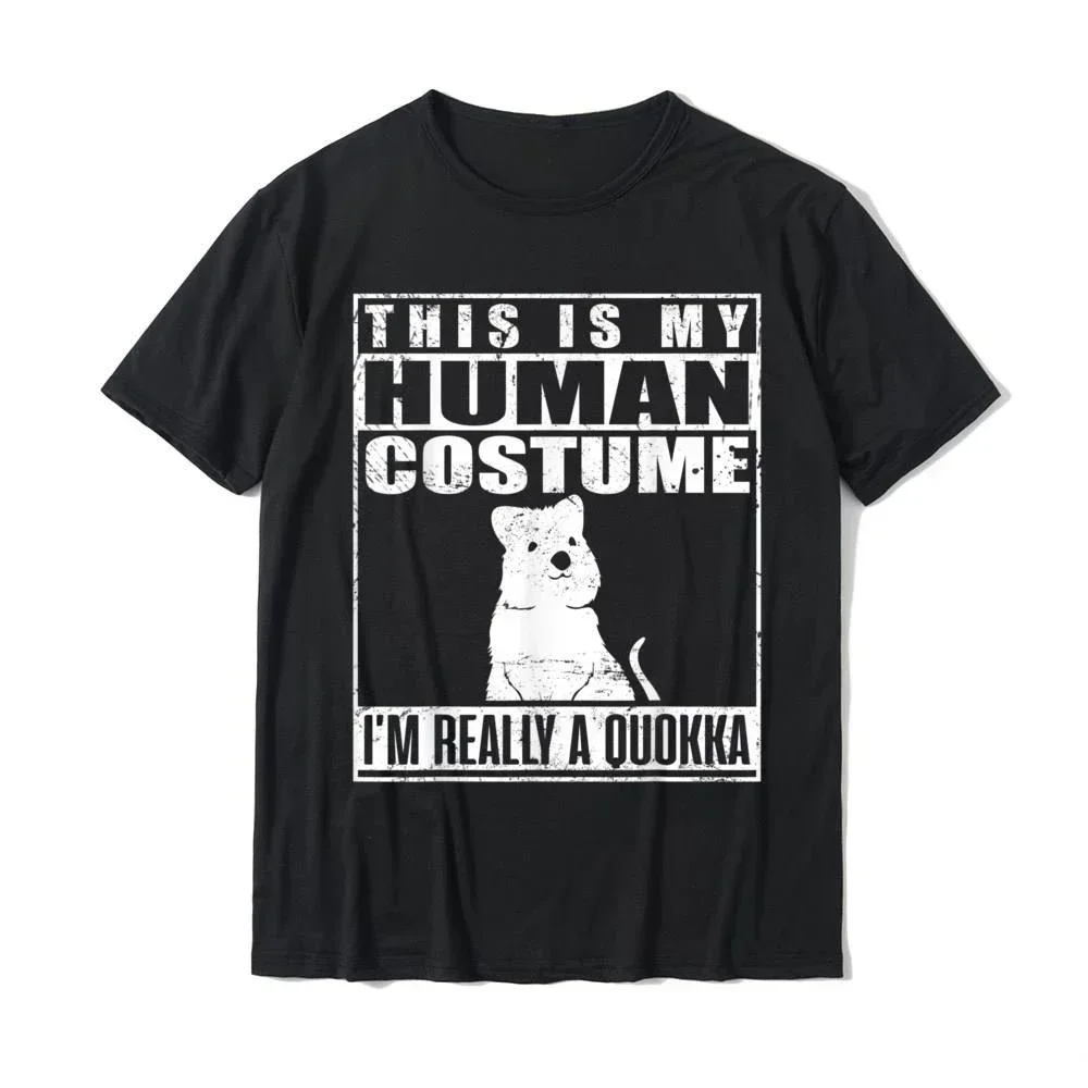 Men T Shirt Group Funky Tshirts This Is My Human Costume I'm Really A Quokka Halloween Gift T-Shirt men clothing oversized TOPS