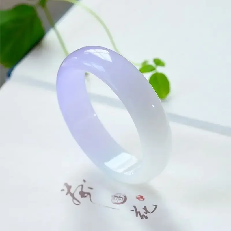 Violet bracelet mauve white jade bracelet girlfriend gift light luxury