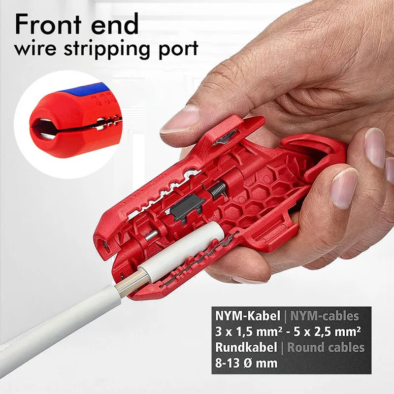 Multi-function Cable Stripping Tool Curved Handle Wire Stripper Wire peeling knife Electrician Wiring Hand Tools