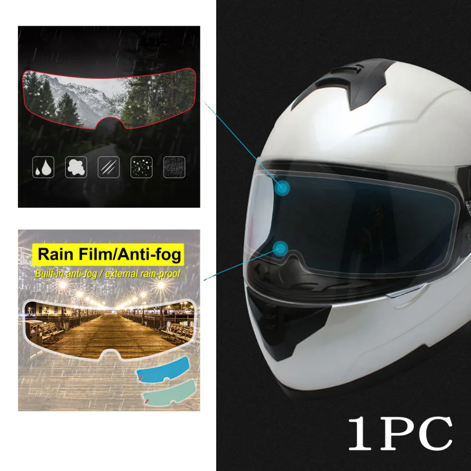 

1pc Motorcycle Helmets Anti-fog Patch Visor Lens Motorcycle Accessories Motorcycle Helmet Lens Protective Film Rain Film