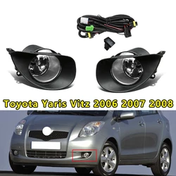 For Toyota Yaris Vitz 2006 2007 2008 Fog Lights Headlight Grille Front Bumper Fog Light Driving Light Lamp Headlight