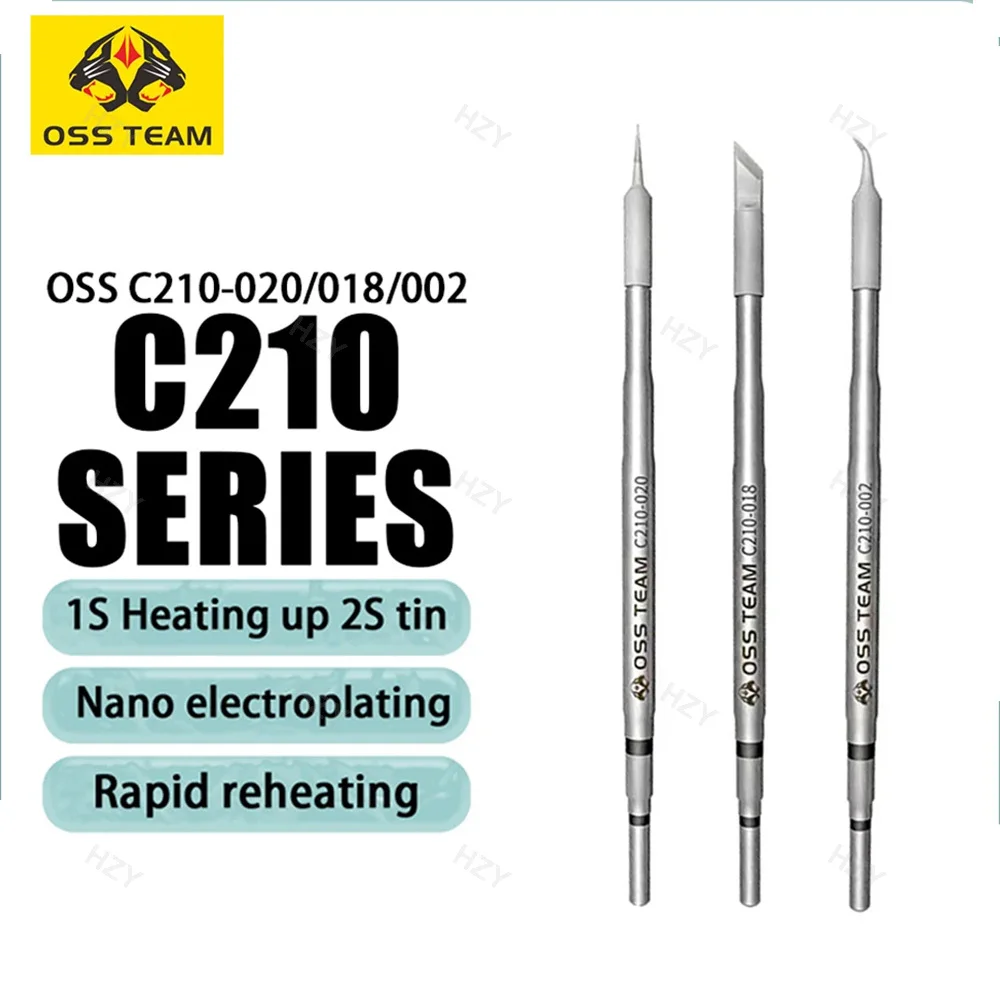 OSS C210 Soldering Iron Tip 2S Rapid Heating Core Efficient  for JBC T210 T80 HS 02 Soldering Iron Tools Not Applicable C245