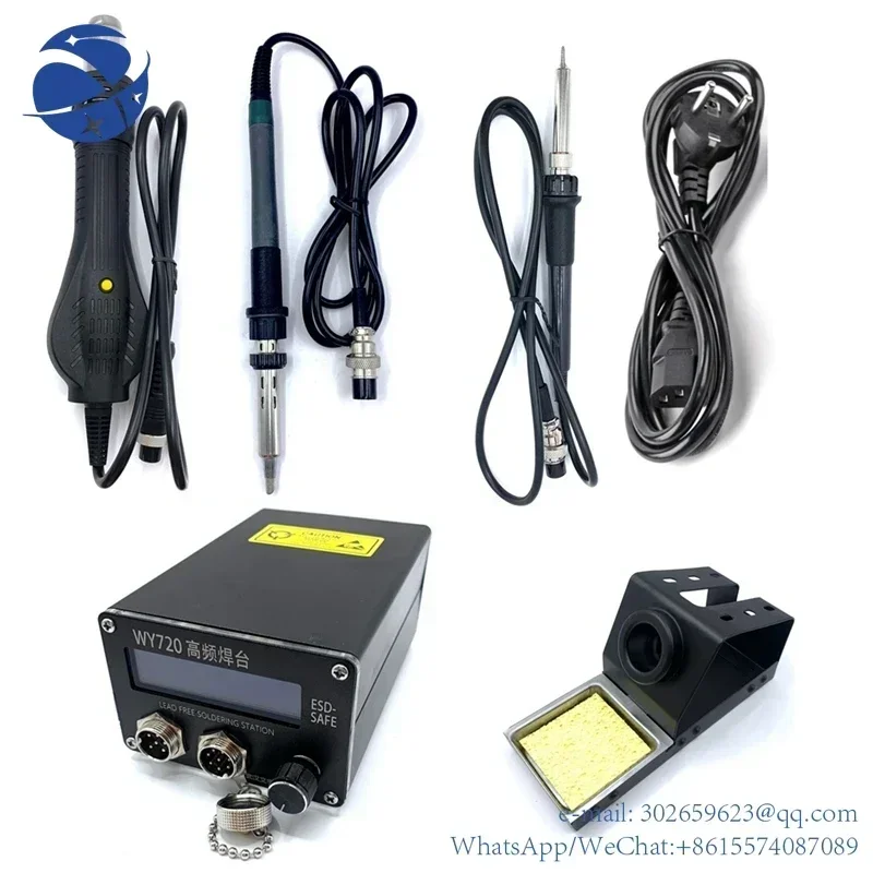 yyhc WY720 Solder Station Electric  Iron LED Digital Display Rework  With ing Tips Welding Tool EU Plug