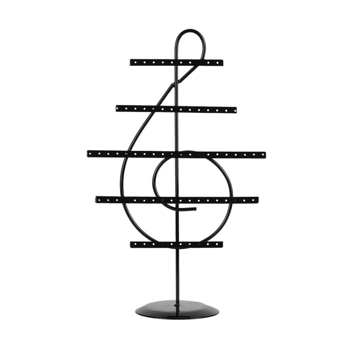 Music Note Earring Jewelry Hanging Rack 5 Layers 70 Holes Jewelry Display Rack Jewelry Storage Rack for Jewelry Display