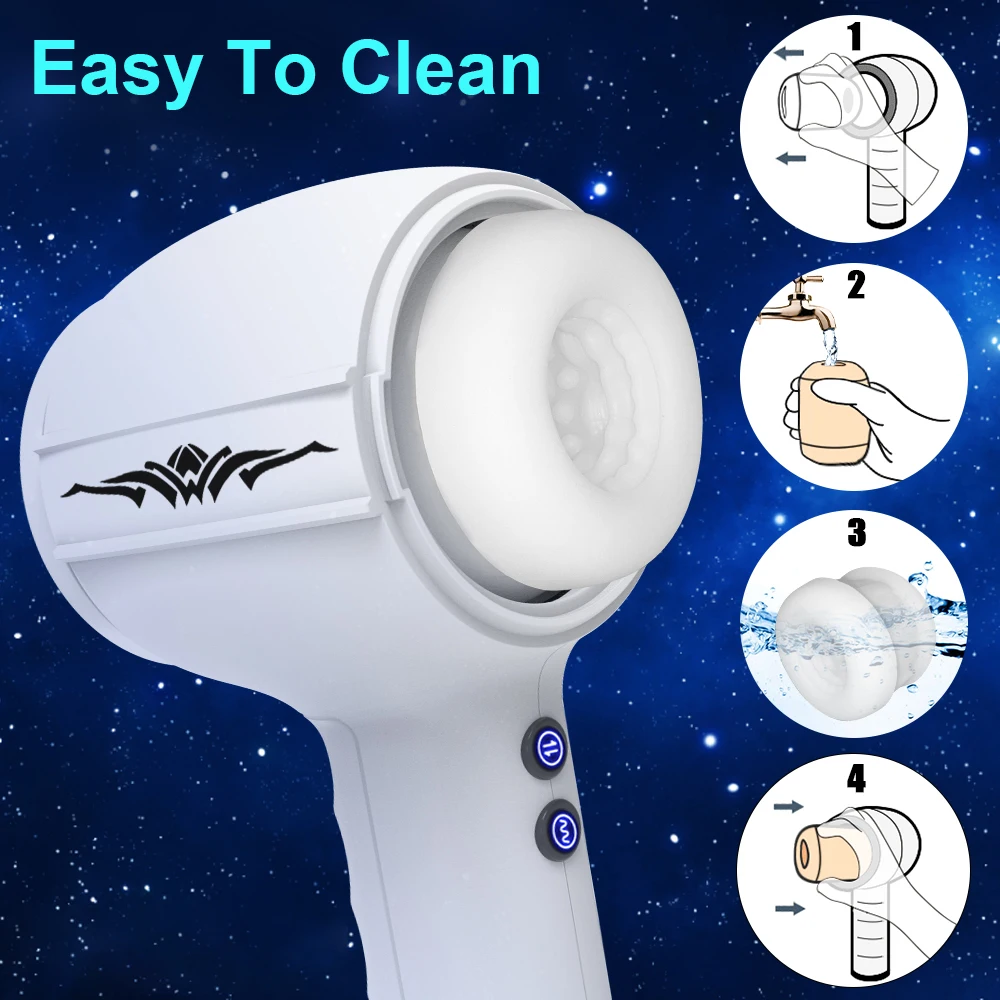 Automatic Thrusting Male Masturbator Telescopic Vibartion Blowjob Masturbation Goods Dual Open-Ended Sex Machine  Adult Supplies