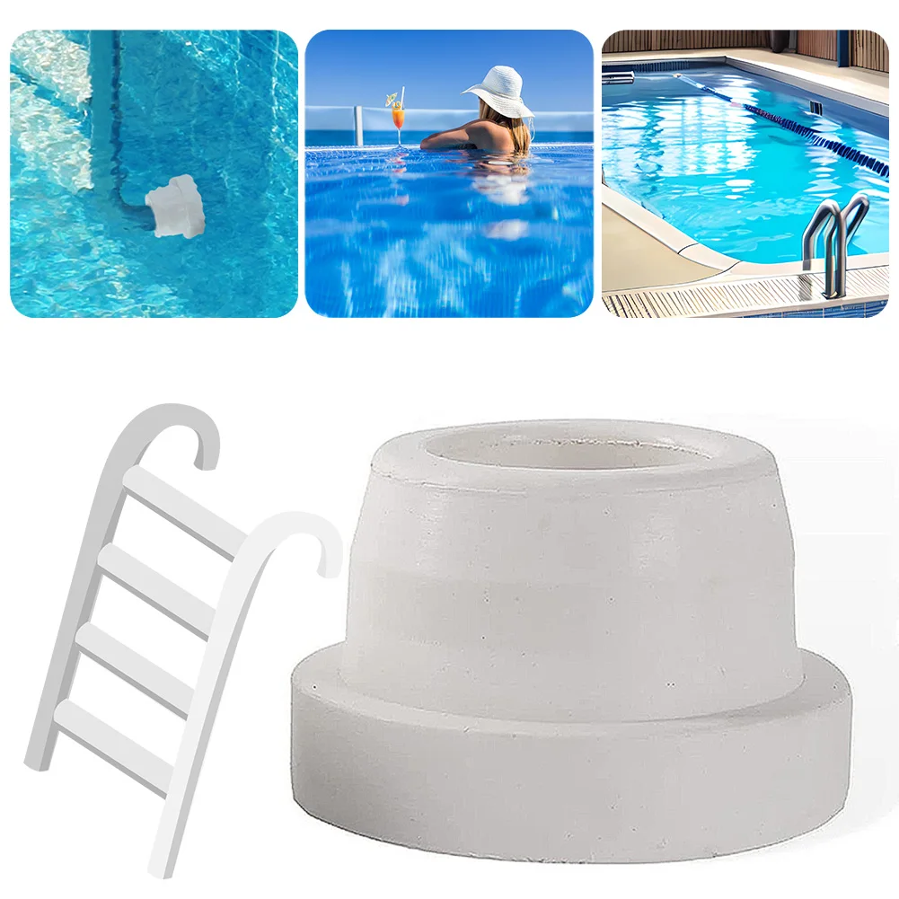 Tubo de escalera de piscina, tapón interior, tapa de parachoques, parachoques de escalera de piscina enterrada de goma Universal para proteger el revestimiento de la piscina