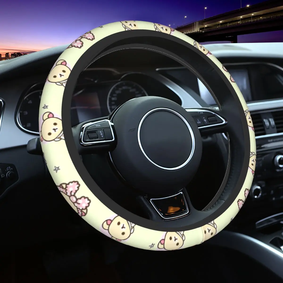 37-38 housse de volant de voiture Rilakkuma et Korilakkuma universel voiture-style mode Auto accessoires