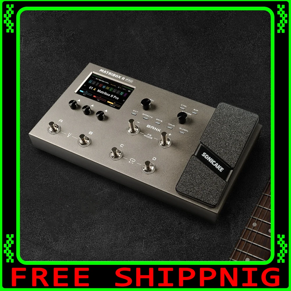 SONICAKE Matribox II Pro 4,3-дюймовый цветной сенсорный экран, гитарный бас-усилитель, моделирующий ИК-мультиэффекты с педалью выражений QME-200, подарки SONICAKE Matribox II Pro 4,3-дюймовый цветной сенсорный экран, гитарный бас-усилитель, моделирующий ИК-мультиэффекты с педалью выражений QME-200, подарки