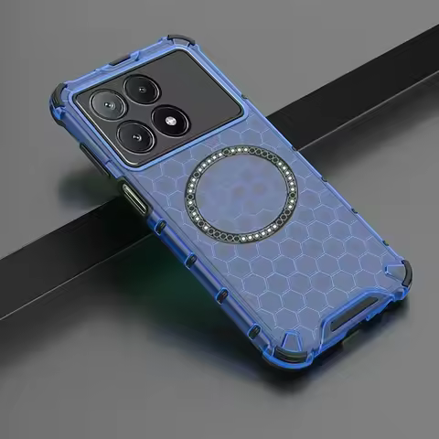 Magnetic Case For Redmi K70 Ultra K60 K50 K40 Pro K30 POCO F6 X6 M4 M3 X4 X3 F3 Magsafe Wireless Charging Honeycomb Phone Cover
