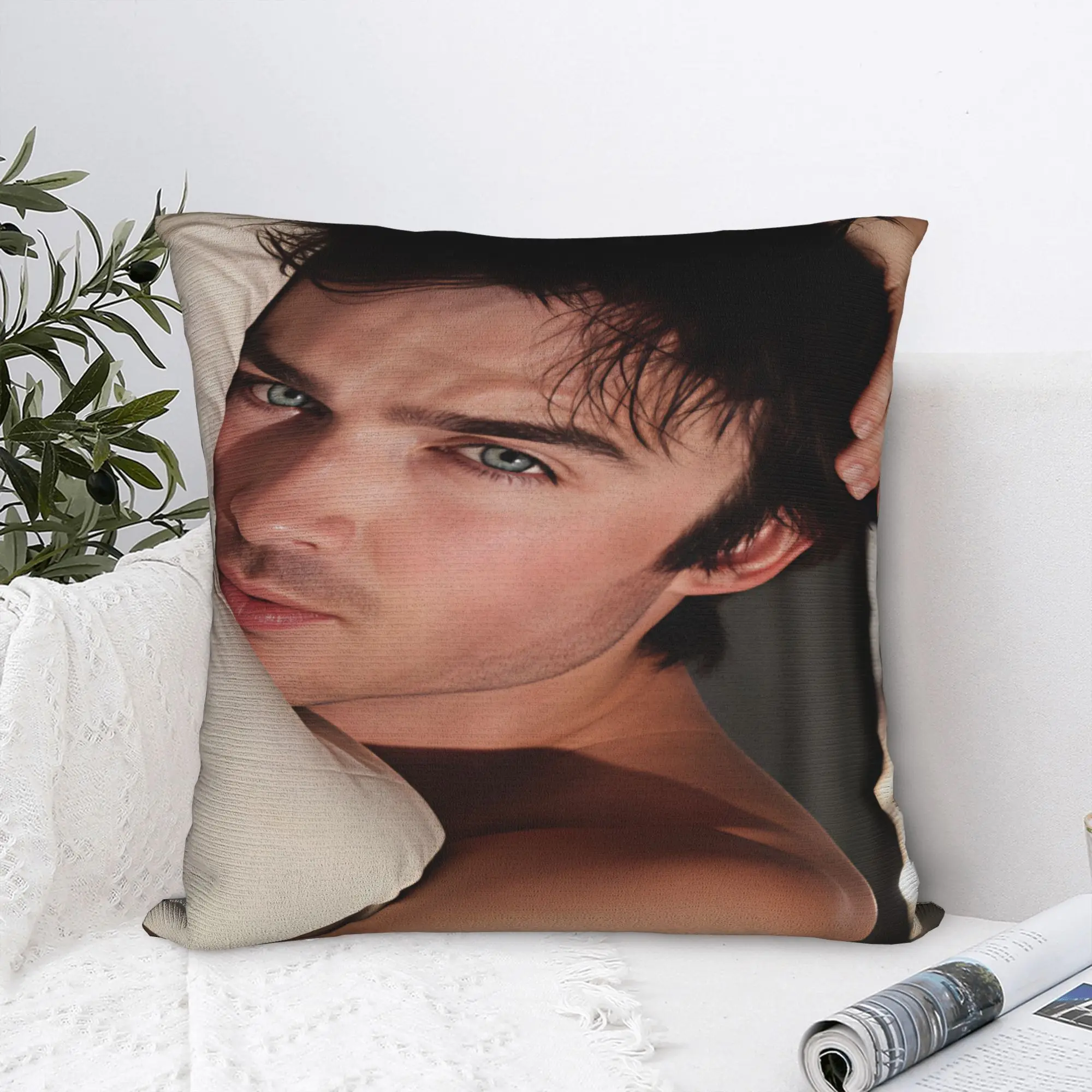Pillow Case Ian Somerhalder Comfy  Pillow Cover For Living Room Bed Chair Kawaii Pillowcases