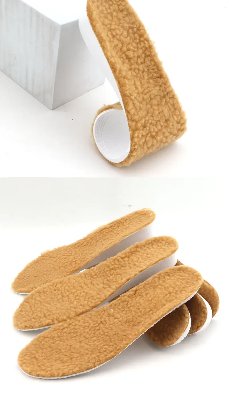 1 Pair Winter Warm Height Increase Insoles, Sports Shock Absorption Shoe Pads for Men & Women, Shoe Accessories