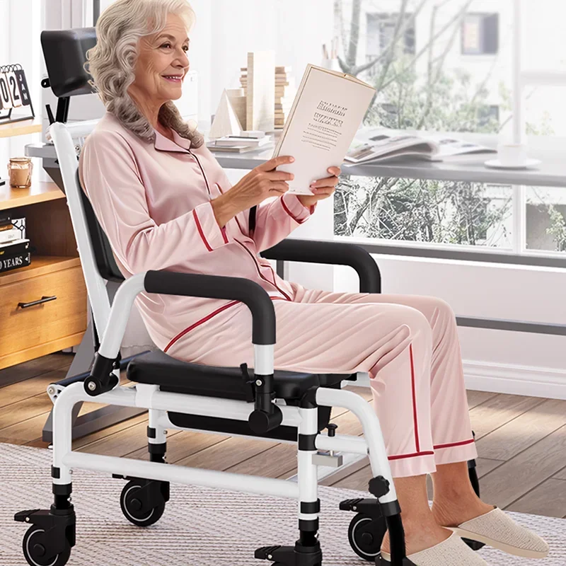 Wheels Elderly Bathroom Chair Medical Toilet Portable Shower Designer Stool Disabled Storage Taburete Plegable Home Furniture