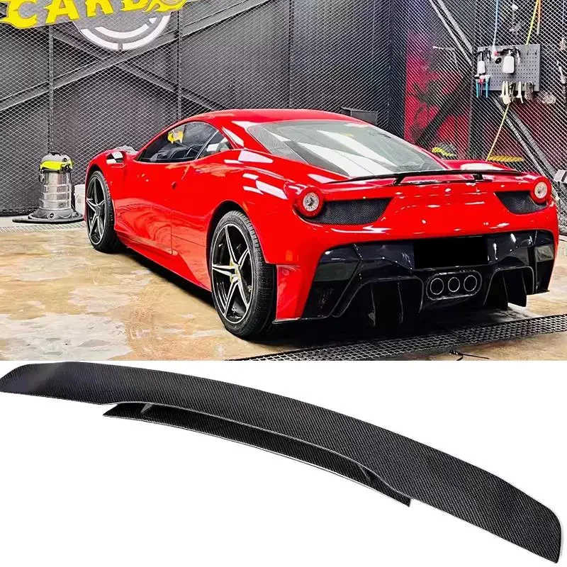 

Задний спойлер из углеродного волокна для Ferrari 458 2011-2015, модифицированный новый стиль, комплект кузова с хвостовым крылом, автомобильные аксессуары