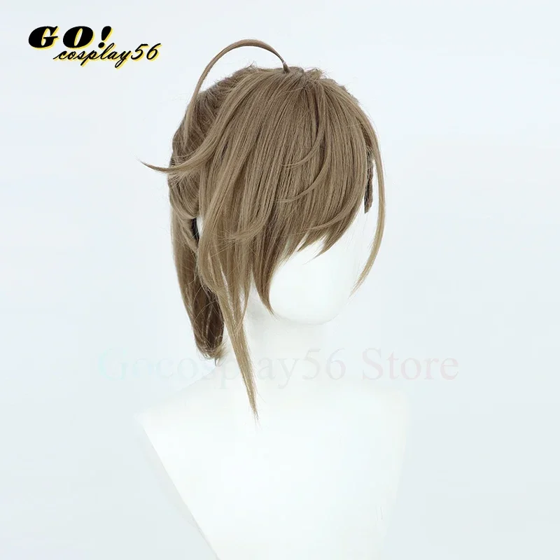 Vtuber Kanakana شعر مستعار تأثيري 35 سنتيمتر ذيل حصان طويل Kanae knkn كعكة nijisanji مقاومة للحرارة الاصطناعية الشعر طويل 120 سنتيمتر الضفائر نسخة