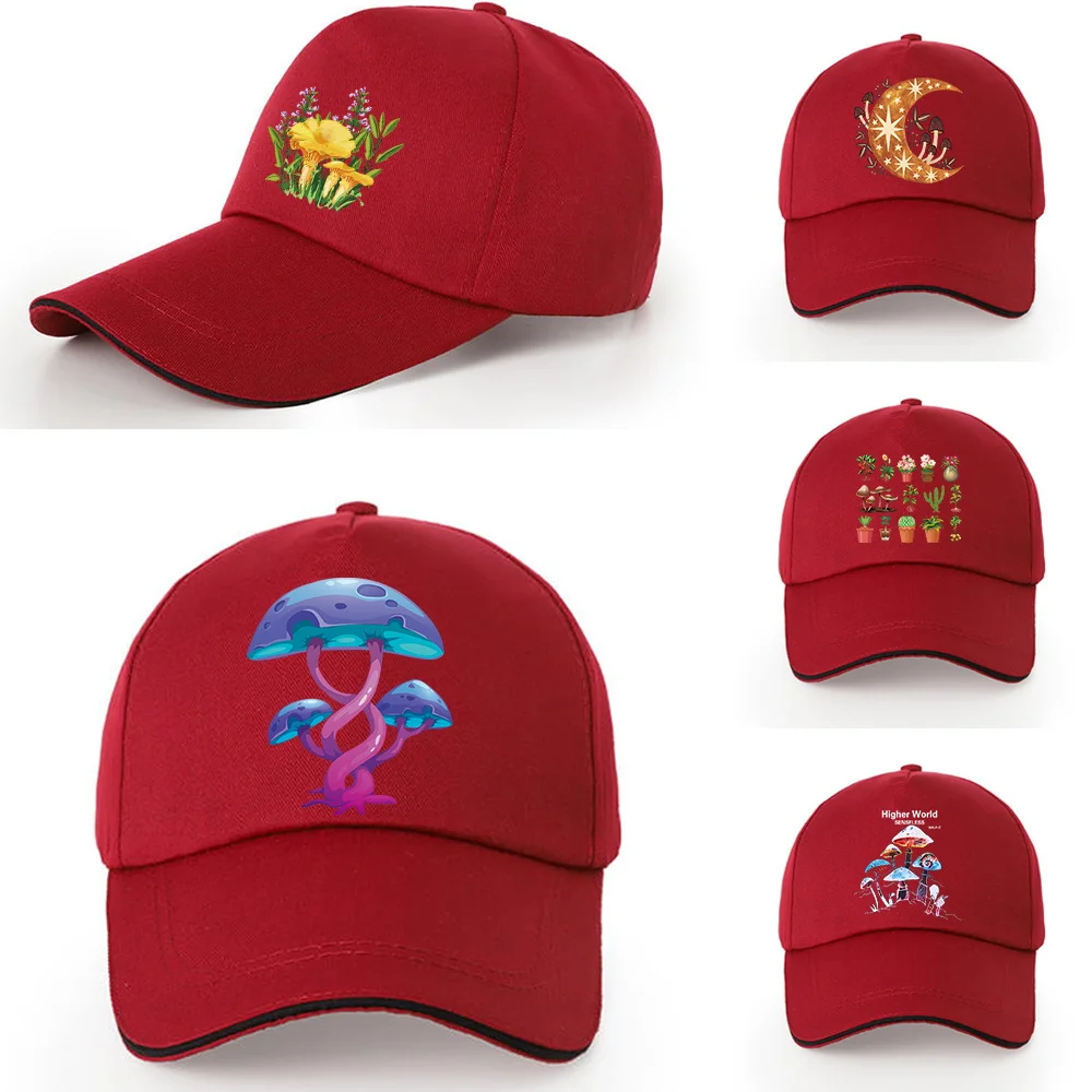 

New Hip-hop Baseball Cap Summer Outdoor Sun Hat Casual Wild Mushroom Series Cotton Adjustable Hats Hipster Must-have Peaked Caps