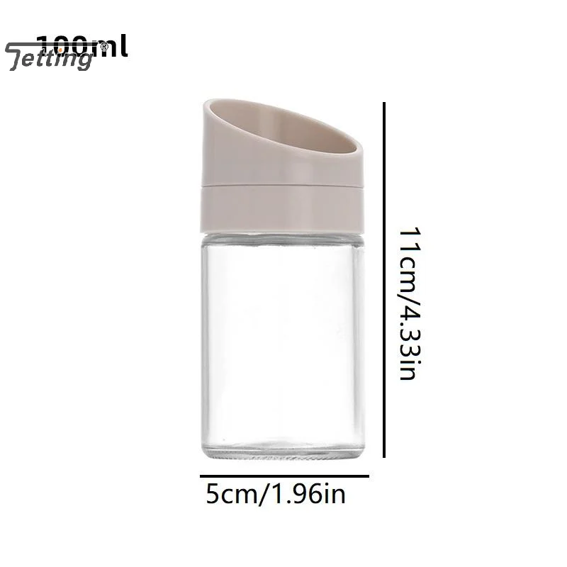 Spice Seasoning Bottle With Rotating Lid Airtight Kitchen Salt Pepper Storage Jar Handy for Daily Cooking and Meal Prep 1/4PCS