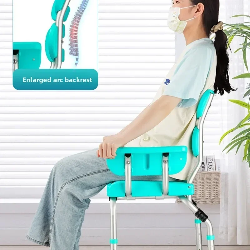 Multi-functional Solid Bathroom special bath chair widened toilet non-slip bath chair stool flush sofa anti-rollover
