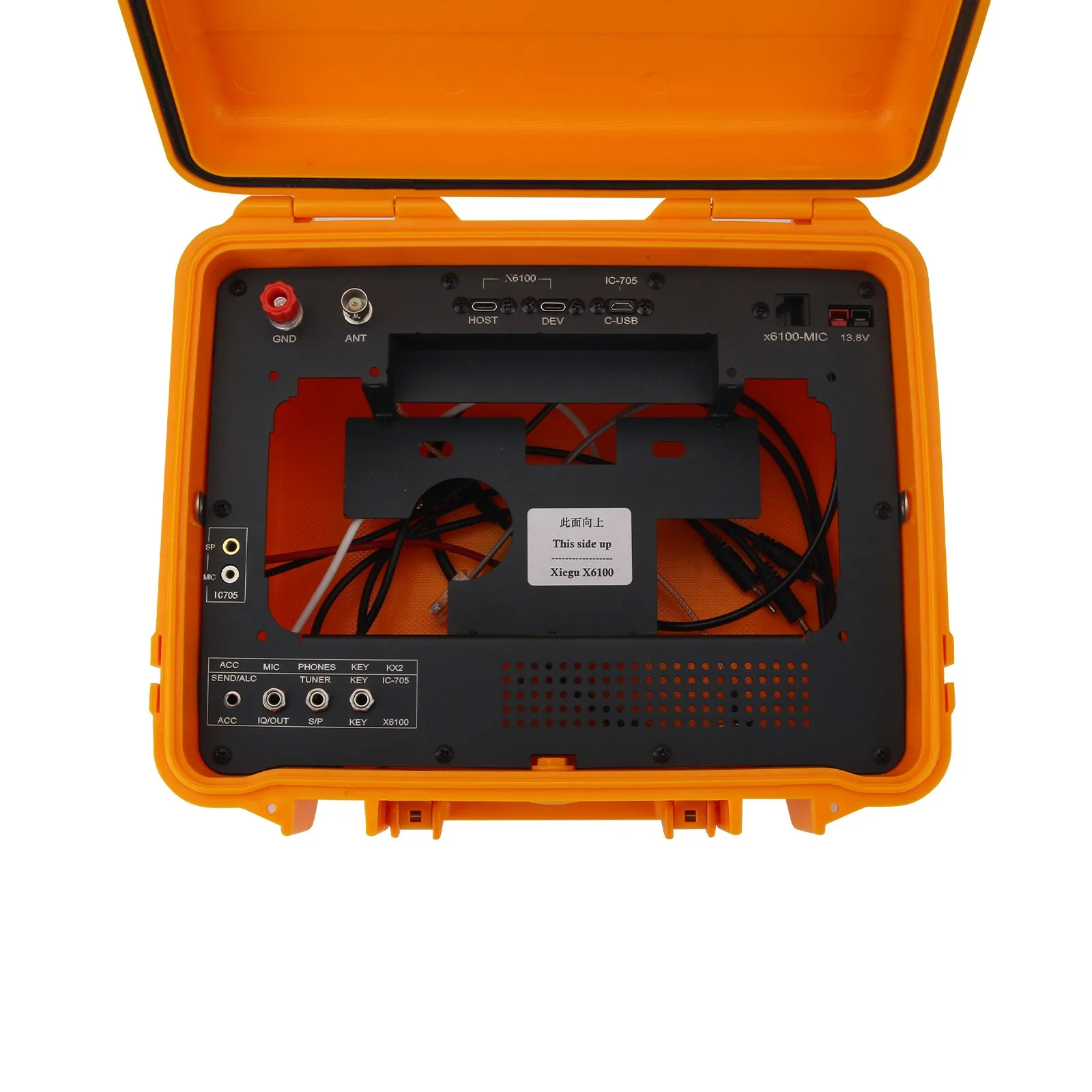 กล่องวิทยุแบบพกพากันน้ำกล่องเครื่องรับส่งสัญญาณสำหรับ XIEGU X6100/อีเลคราฟท์ KX2 ICOM IC-705 วิทยุ