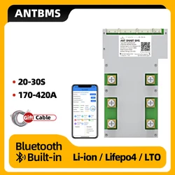 ANT BMS 20S 21S 22S 23S 24S 25S 26S 27S 28S 29S 30S smart BMS 170A 230A 420A Li-Ion LiFePo4 LTO Battery BT Built-in BMS Balance