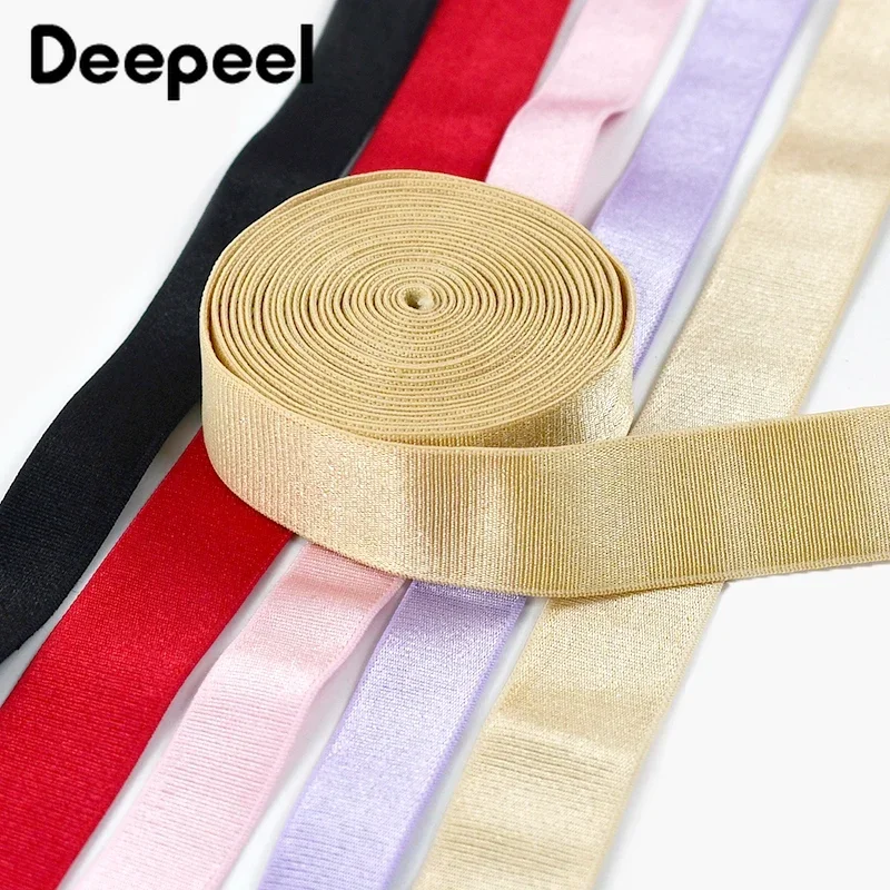 5Meters Deepeel 6-25mm Nylon Underwear Elastic Band Rubber Stretch Belt Soft Bra Strap Spring Tape Ribbon DIY Sewing Accessories