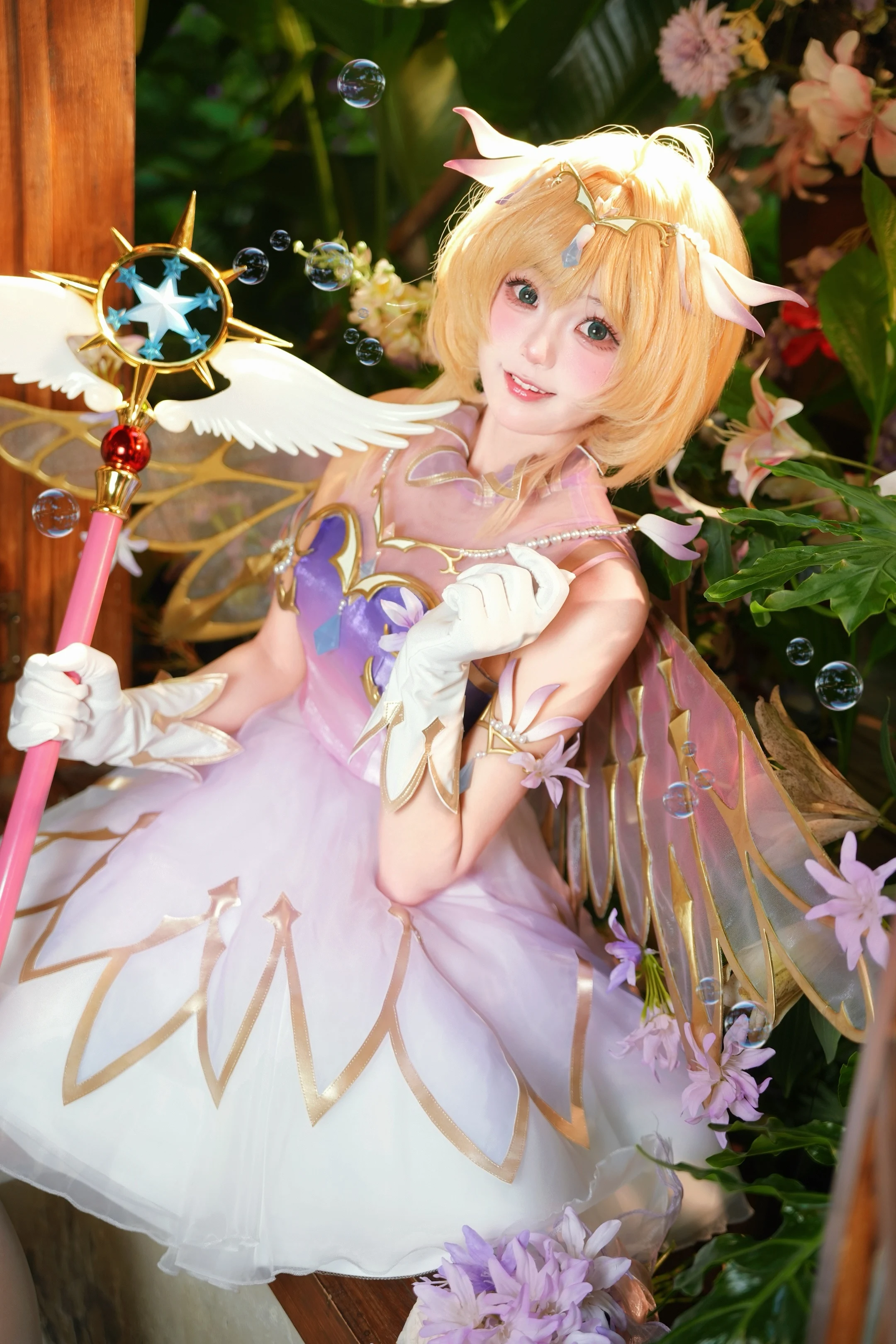 Irelia H Store Sakura Card Captor Sakura Cosplay Costume Halloween Cosplays Anime Starry Lily Outfit Lolita Ballet