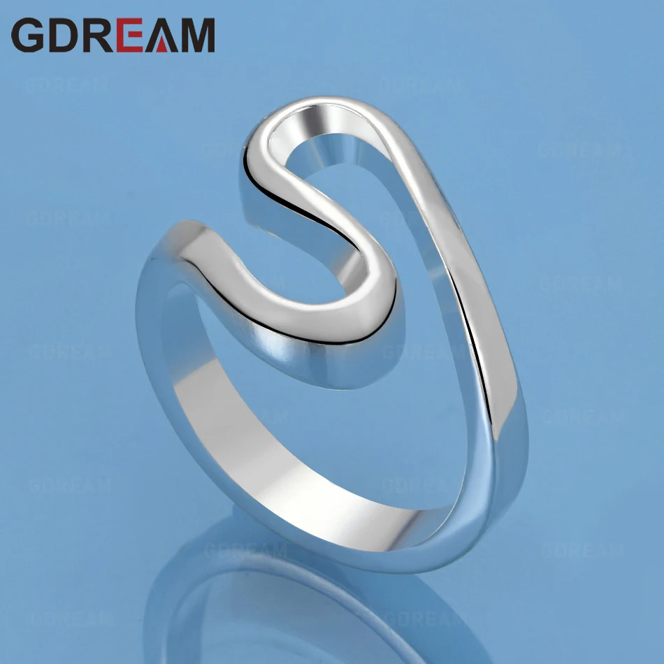 

Женское геометрическое кольцо GDREAM из стерлингового серебра 925 пробы - винтажная элегантность и благородные украшения для вечеринок