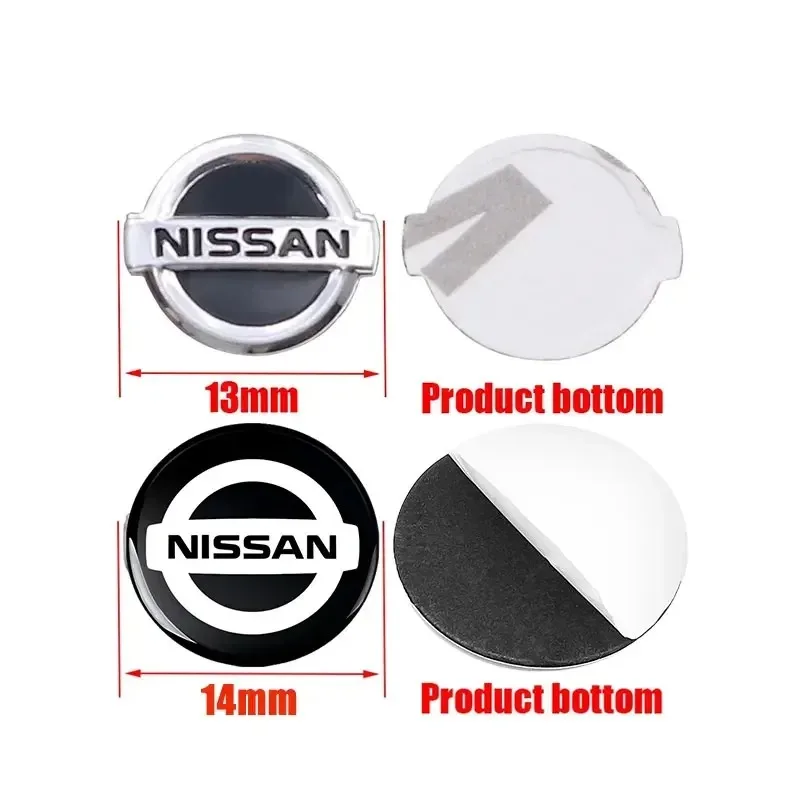 13/14mm Car Key Badge Emblem Replacement Car Key Stickers Fit For Nissan Magnite Qashqai Ariya X-Trail/Rogue Kicks Versa Sentra