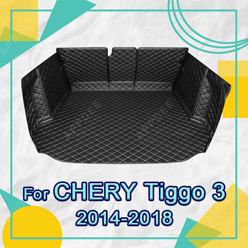 

Auto Full Coverage Trunk Mat For Chery Tiggo 3 SUV 2014-2018 17 16 15 Car Boot Cover Pad Cargo Interior Protector Accessories