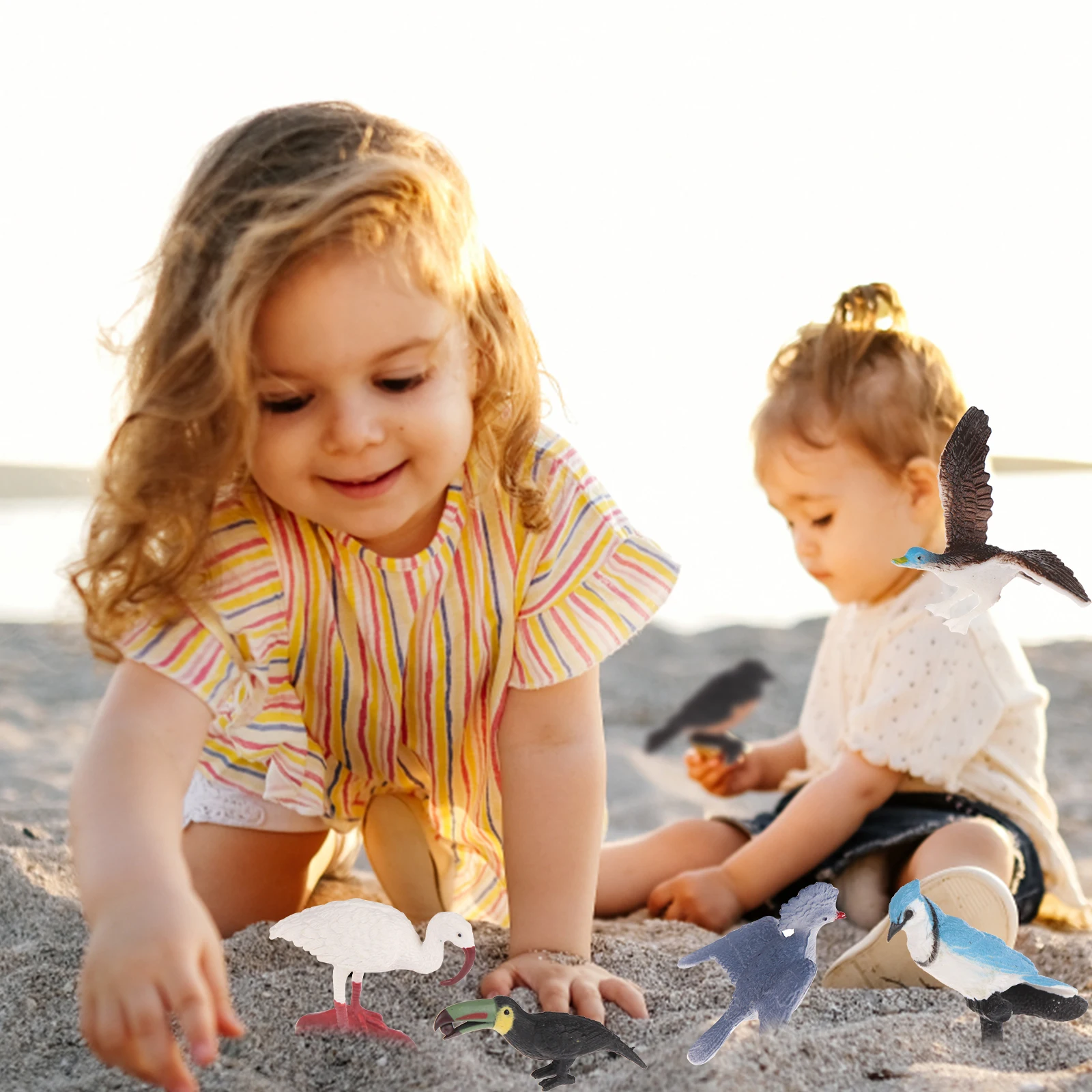 [JT] 29 قطعة تماثيل حيوانات الطيور الواقعية شخصيات حيوانات الطيور الصغيرة نموذج بلاستي