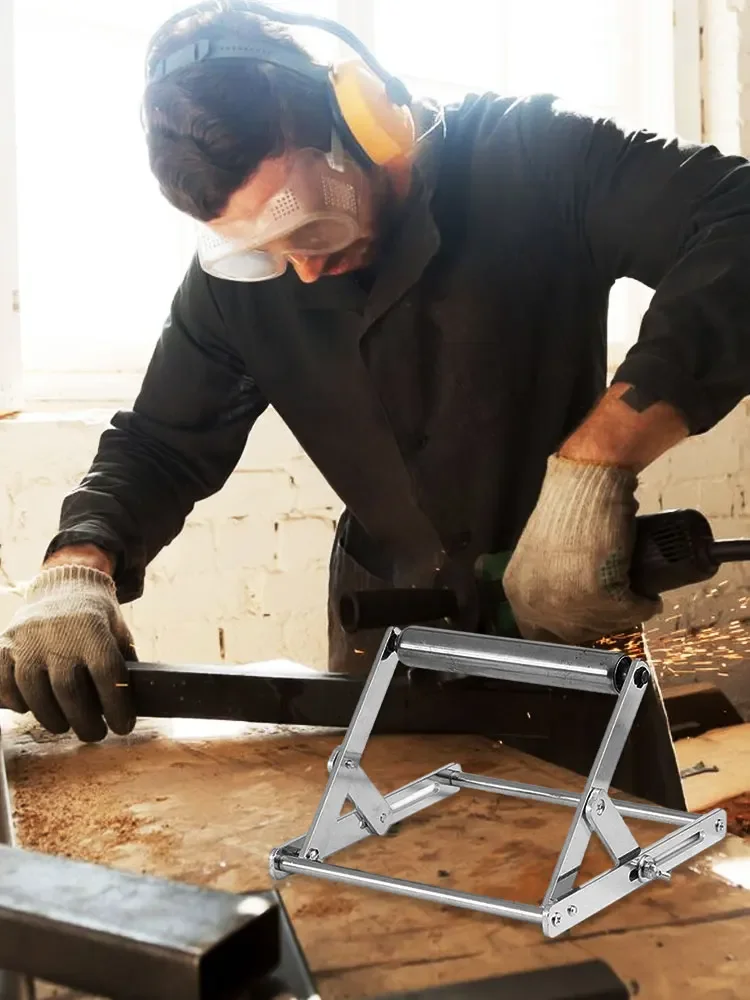 

Foldable Stainless Steel Stand with One Roller Adjustable Cutting Machine Support Frame Material Support Bracket For Cutting