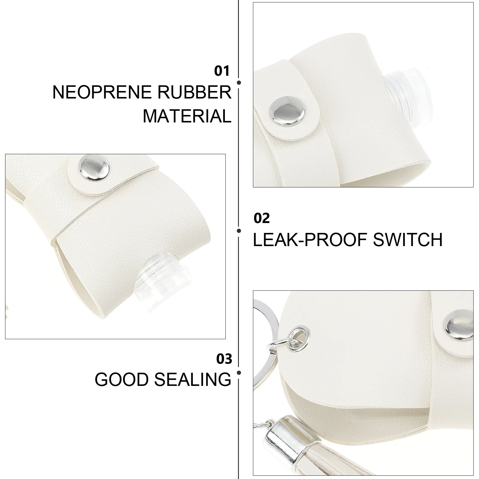 

Portable Bottle Cover Keychain Handsanitizer Holder Travel Containers for Toiletries