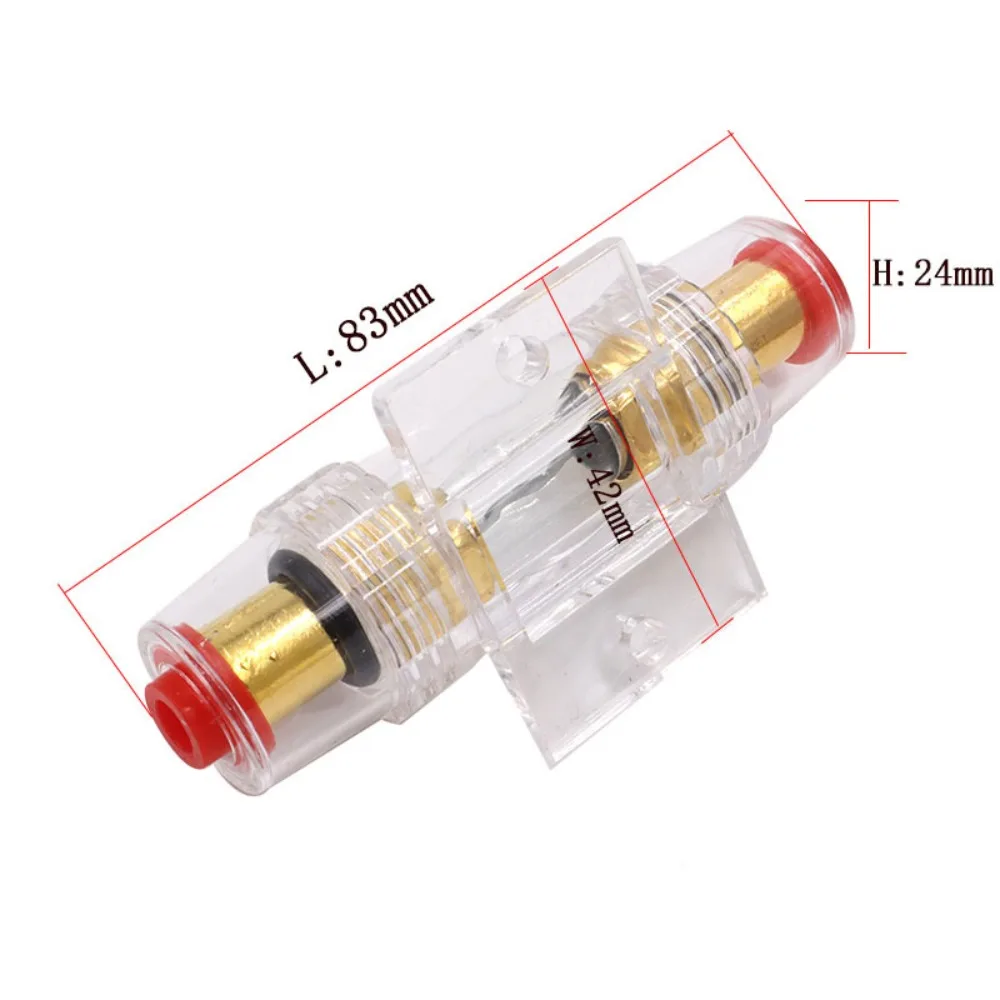 30-100A Car Audio Fuse Auto Accessories DC 12V Inline Car Stereo Audio Gold Plated AGU Car Fuse Holder Block