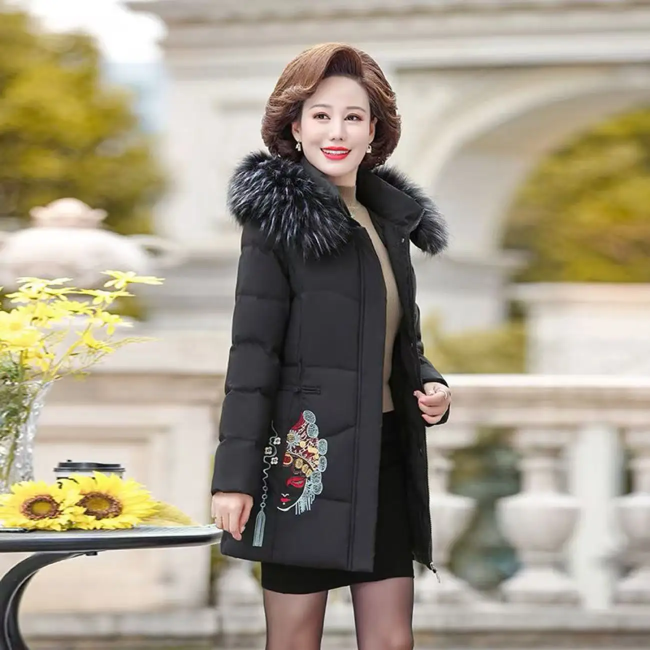 Winter Cotton-padded Jacket For Middle-aged Elderly Women's Wear Short Cotton-padded Jacket For Middle-aged Women Thickening Top