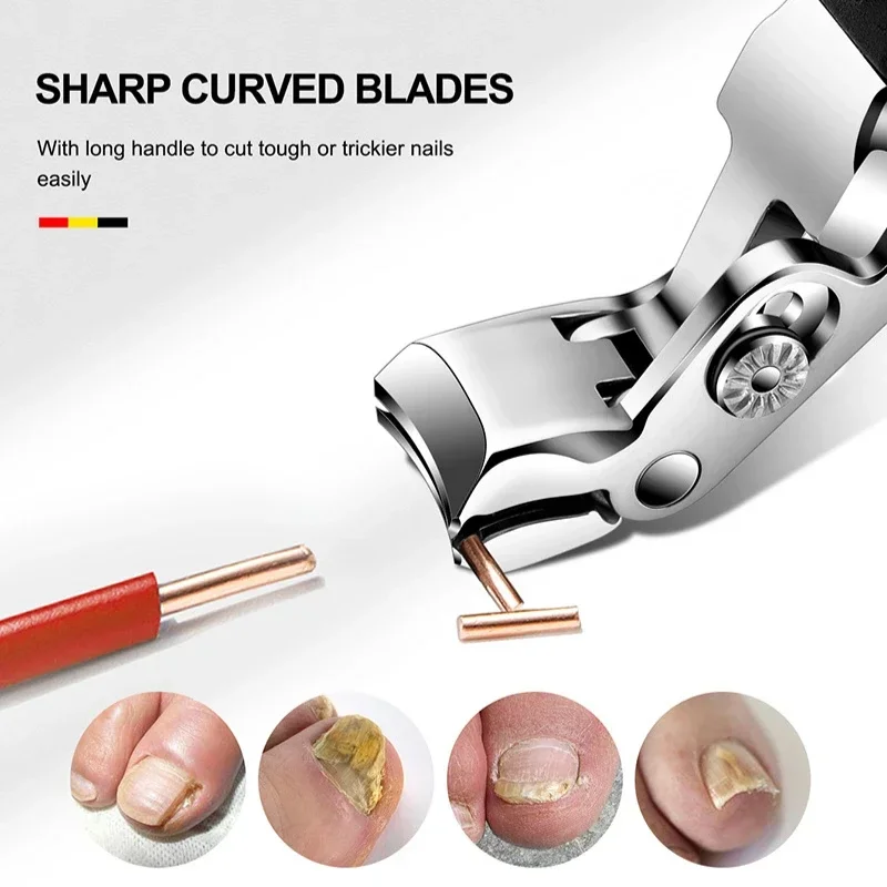 New Anti-Splash Toe Nail Clippers Large Thick Hard Special Nail Clippers Diagonal Pliers Nail Scissors Household Manicure Tools
