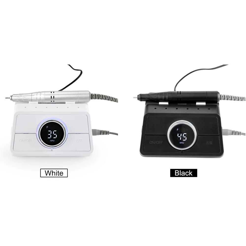 Quiet 45w Powerful Desktop Nail Drill 45000RPM Machine Electric Telephone Design with Big Display