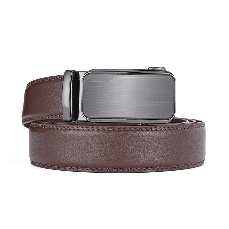 High-end Belt Men's Belt Automatic Buckle Leather Simple Casual Business Versatile Men's Belt