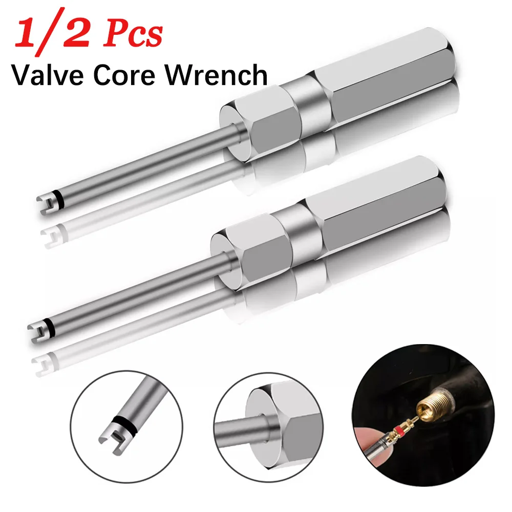 1/2Pcs Valve Core Removal Tool Set Tire Service Kit TPMS Valve Core Torque Tool Motorcycle Bus Truck For Schrader Valve Cores