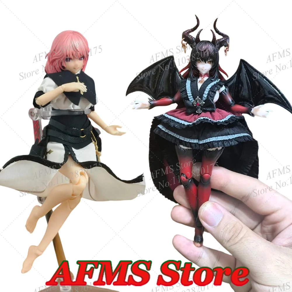 달팽이 껍질 1/12 여성 군인 수녀 뮤즈 수큐버스 루스티아 의상 세트 전투 장비 액세서리 6인치 액션 피규어 인형에 적합