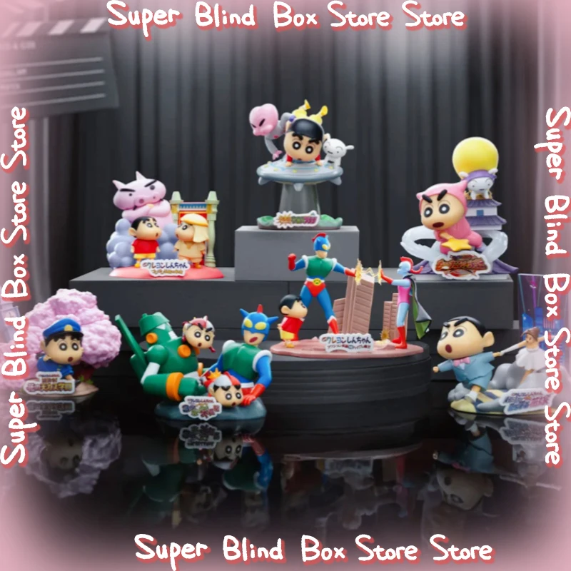 

Подлинный карандаш Шин-тян слепая коробка Mystery Box серии кино сцена настольные украшения коробка-сюрприз Kawaii модные фигурки девушка gif