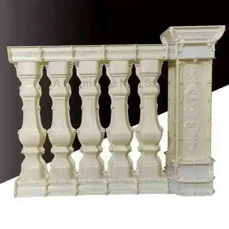 Villa Column European Mold Roman Line Handrail Balcony Guardrail Cast-in-place Vase Column Cement Railing Mold Outdoor Tonnelles