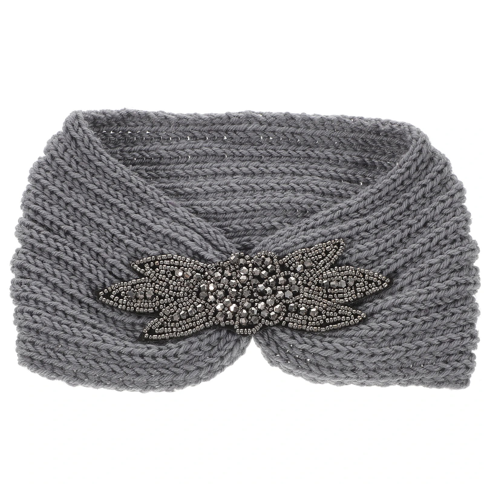 

Drill Tape Headbands Women Fashion Hair Wrap Knitted Yarn Warm Winter Flower Cold Weather Face Mask Spa Yoga Exercise