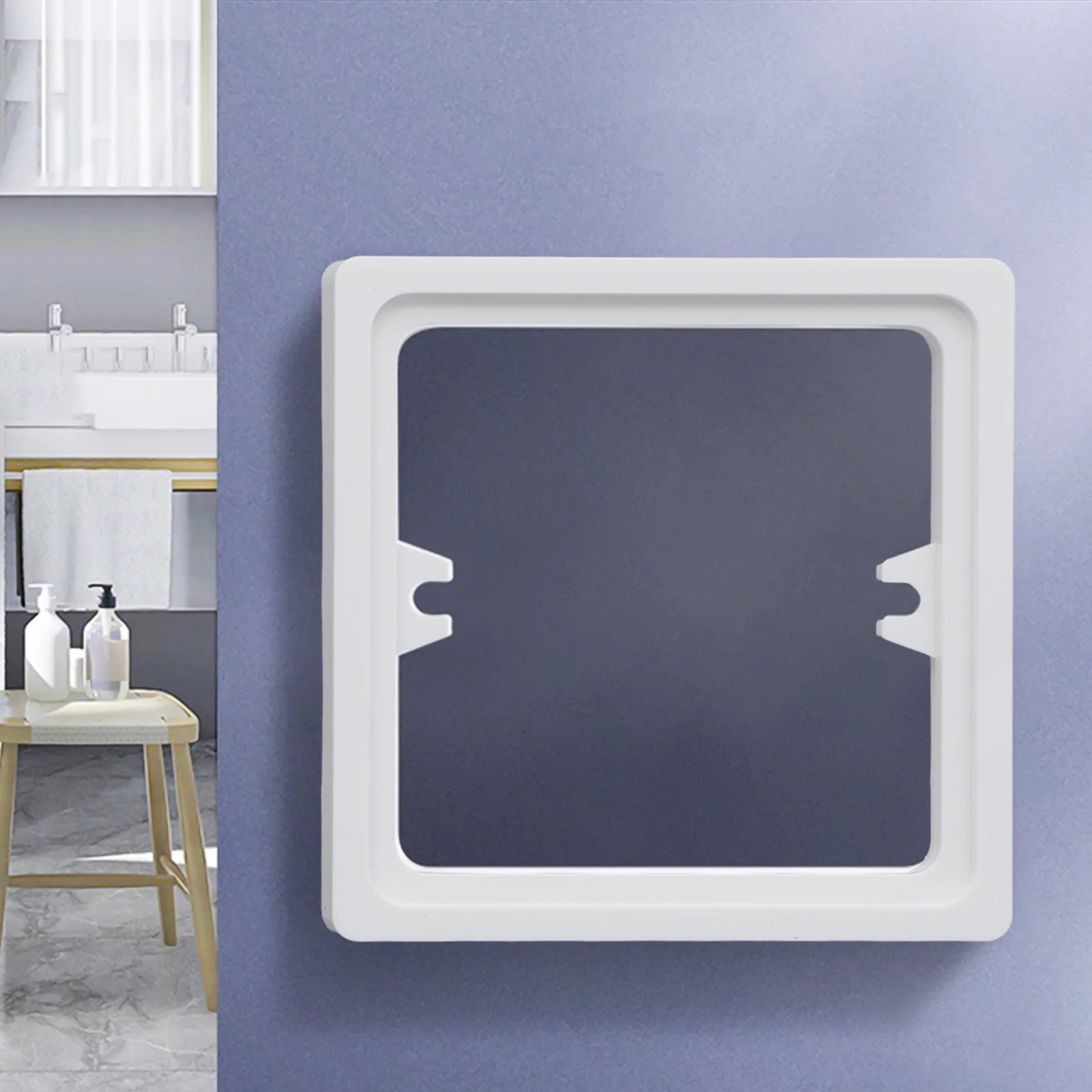 

2pcs Square Spacer 10MM Single Socket Spacer 1 Gang Frame Plate With 4* Screws 86 Type Wire Box Height Increasing Ring Box