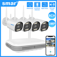 Smar Wireless CCTV System Wifi Camera Kit 5MP /3MP Security Camera Audio AI Face Detect IP 8CH NVR Video Surveillance Set ICSEE