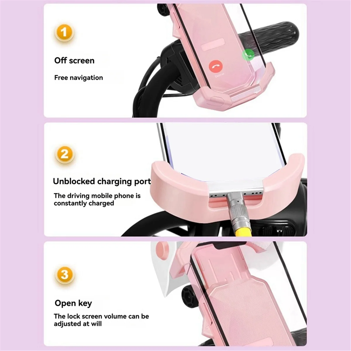 حامل هاتف الدراجة الكهربائية A71P، توصيل الدراجة الكهربائية، مظلة وحامل مقاوم للمطر، حامل هاتف الدراجة النارية B #6