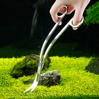 Stainless Steel Curved Aquarium Scissors Aquarium Plants Trimming Tool Fish Tank Cleaner Accessories Water Grass Pruning Tools